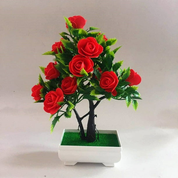 Bonsai Simulation Artificial Plants Flowers In Pots Home Office Tree Decor^NICE 